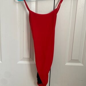 Red jolyn one piece training suit, size 30